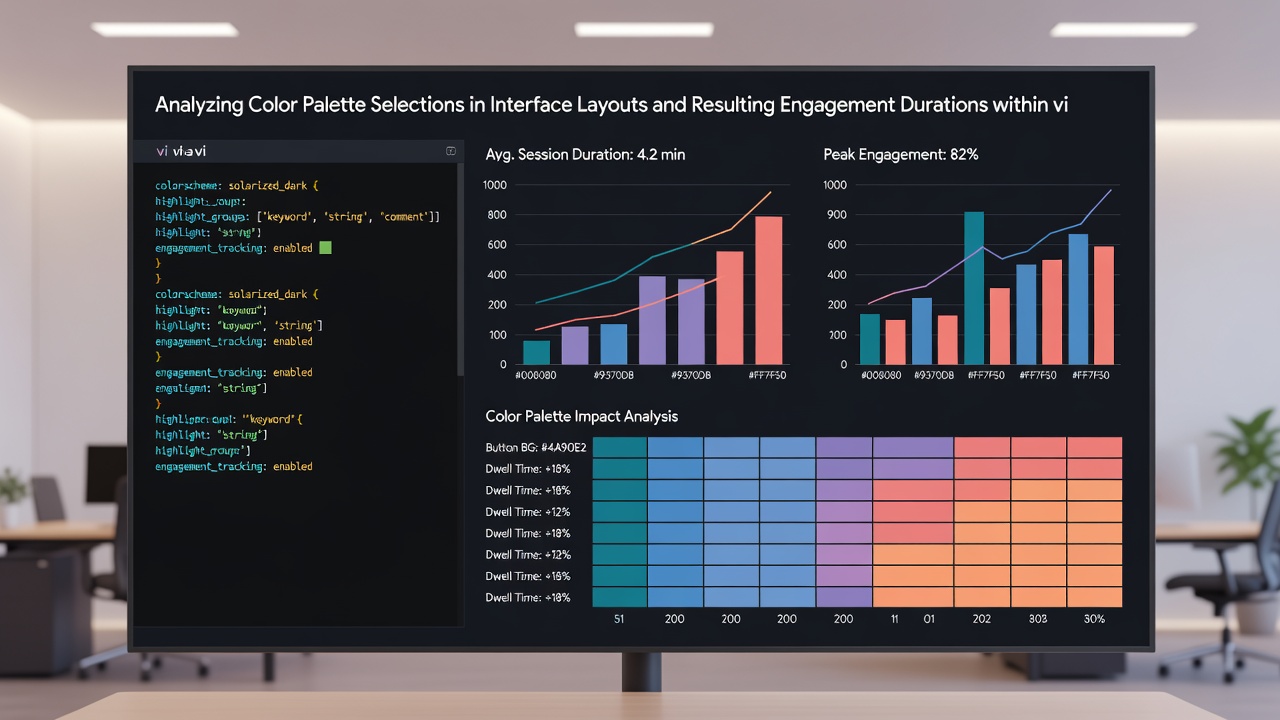Data visualizations of engagement duration metrics linked to different color schemes in spinning game interfaces