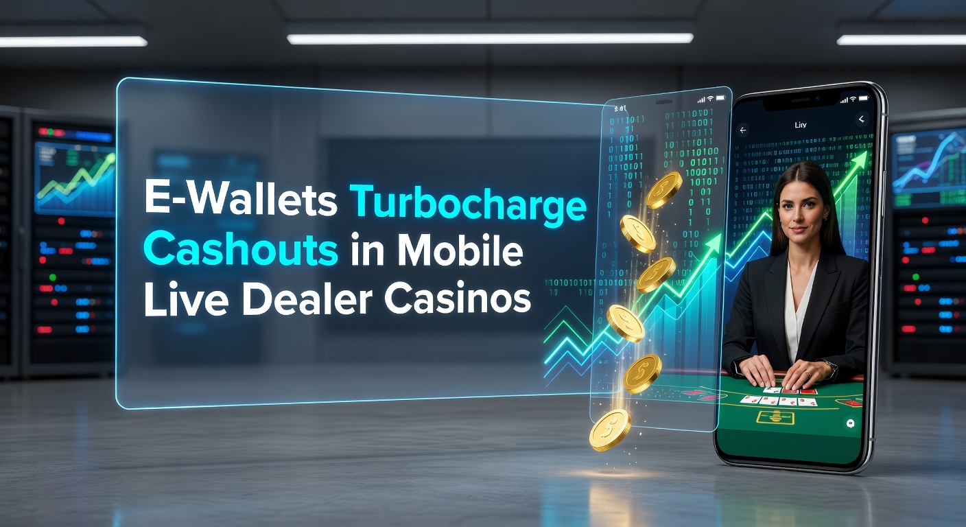 Digital illustration of a smartphone displaying a live dealer blackjack table with an e-wallet icon speeding toward a cashout button, symbolizing rapid withdrawals