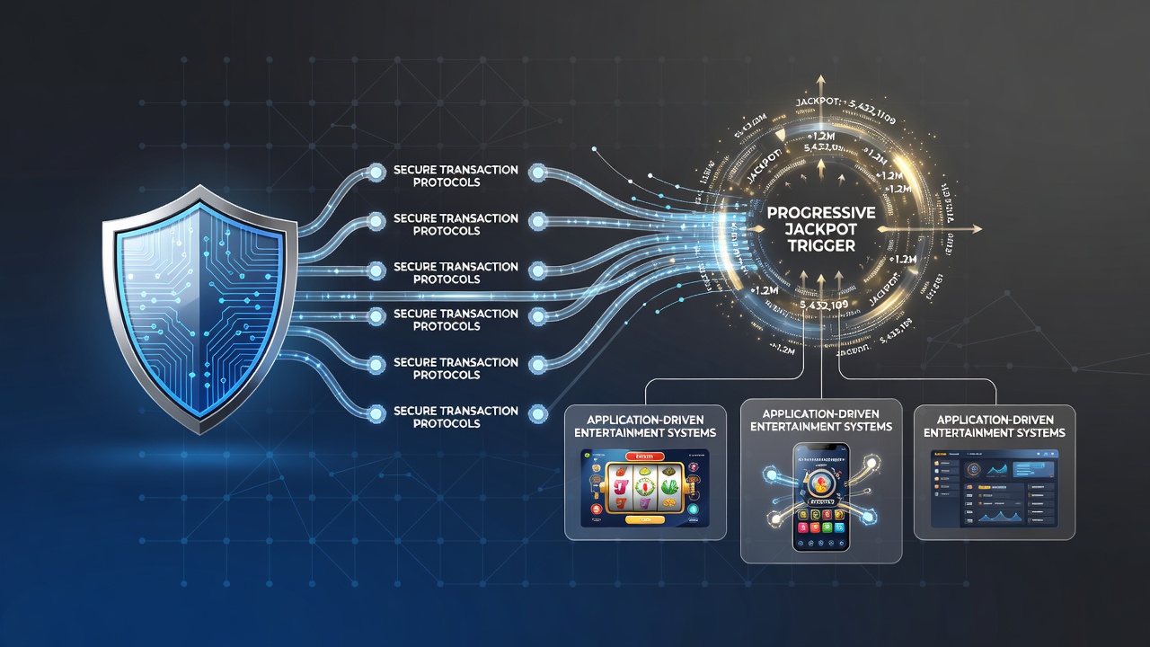 Secure transaction protocols interfacing with progressive jackpot systems in mobile gaming applications
