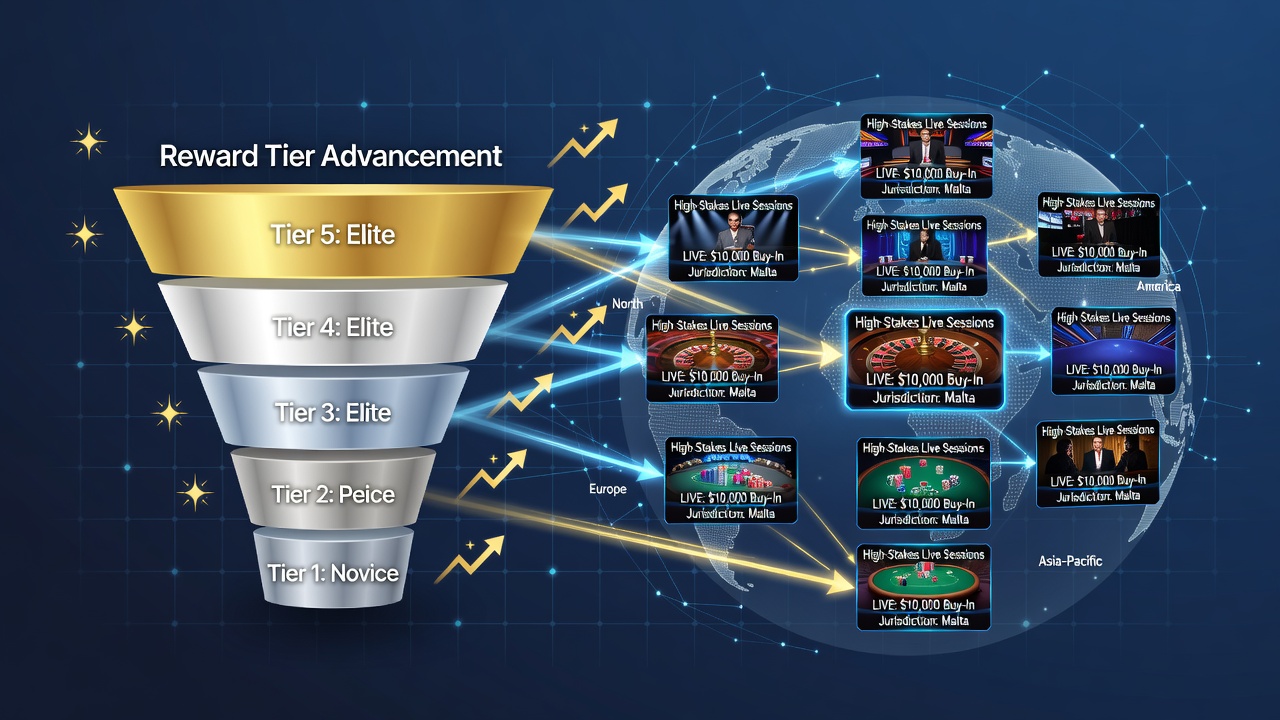 Players advancing through reward tiers often shift toward high-stakes live dealer tables in regulated online platforms