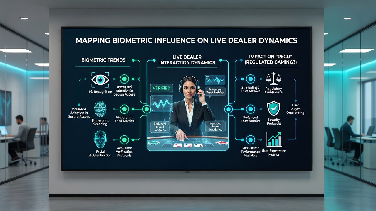 Live dealer table with integrated biometric verification indicators